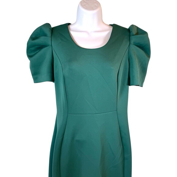 Calvin Klein Dress Womens‎ 6 Green Sheath Short Puff Sleeve Above Knee Career - Picture 3 of 9